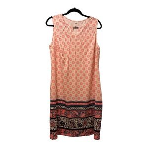 Floral Pink and Blue Sleeveless Dress